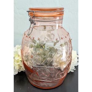 Rosenthal Netter Italian Pink Large Hinged Jar Canister Made In Italy 10.5"